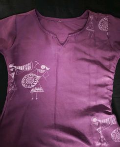 Stylish Purple Kurta Set (Size - S)