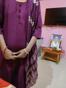 Maroon colour 💜💜Striped Kurta set