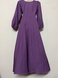 Pintresty Elegant Purple V-Neck Maxi Dress