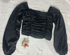 party wear satin Long Sleeve Top