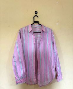 Pink Striped Long Sleeve Shirt