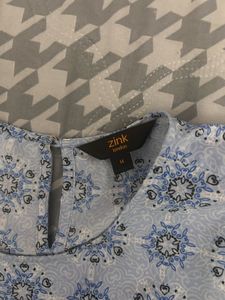 Light Blue Printed Kurta