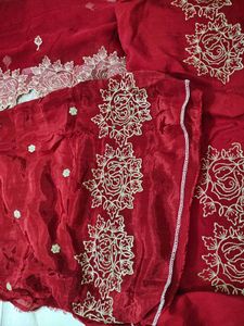 Elegant Red Embroidered Kurta Set