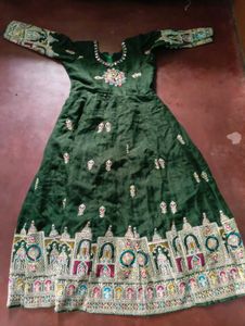 Exquisite Emerald Green Embroidered Gown