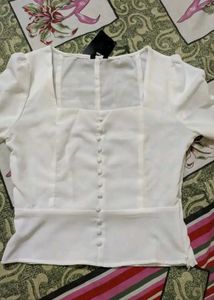 Set of 2 White and black Top