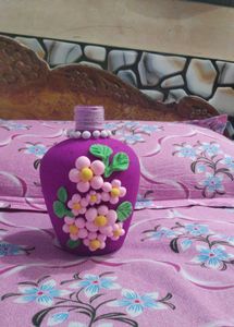 Handmade Purple Flower Decorative Vase