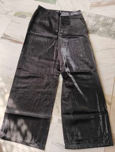 Shiny Wide Leg Pants