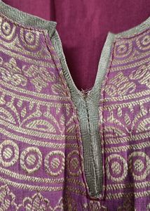 Pale Pink Dual Shade Kurta w Gold