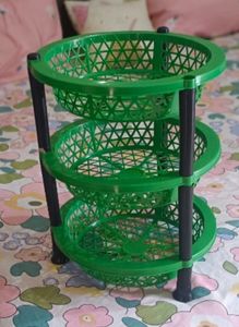 3-Tier Green Organizer Basket