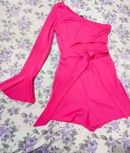 Shein One Shoulder Waist Cutout Romper