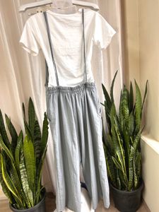 Imported linen grey jumpsuit