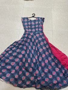 Stylish Tie-Dye Ethnic Gown
