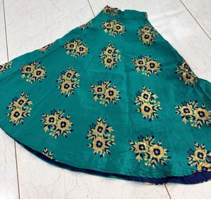 Teal Ethnic Skirt
