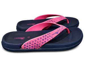 Frisbee Navy Blue &amp; Pink Flip Flops for Women