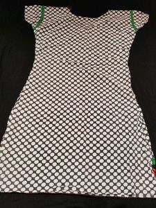 Polka Dot Embroidered Kurta