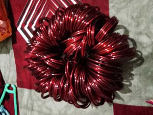maroon Glass Bangles Set