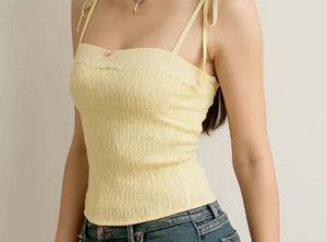 yellow Tie-Strap Baby Tee