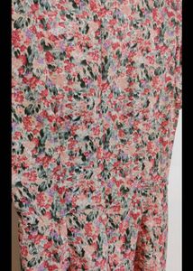 Floral Print V-Neck Mini Dress