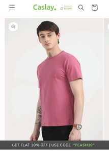 Here&amp;Now Pink Crew Neck T-Shirt
