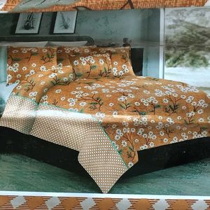 Floral Cotton Bedsheet with pillow cover