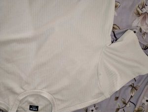 SHEIN Ribbed Crewneck T-Shirt
