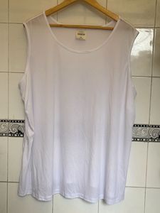 Basic White Sleeveless Tank Top
