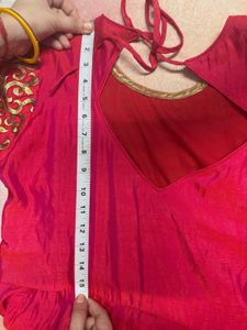 Pink Embroidered Indian Dress two tone