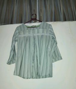 Light Green striped Top