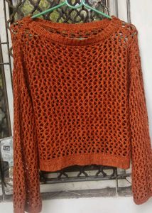 Chic Crochet Knit Sweater
