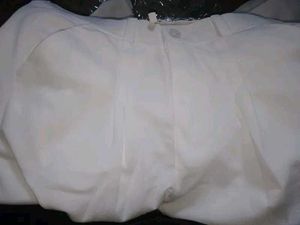White Wide Leg Trousers