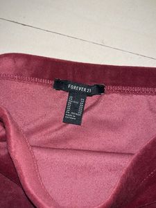 Velvet Mini Skirt