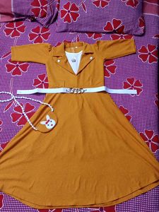 Cute Girl's Dress with Bag