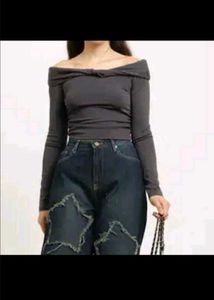 Off-Shoulder Long Sleeve Top