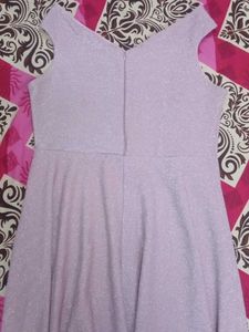 Sparkly Pink Off-Shoulder Dress