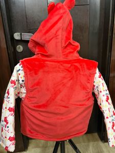 Cute Dog Print Baby Jacket