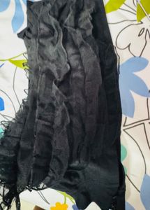 Chic Black Ruffled Sleeve Top