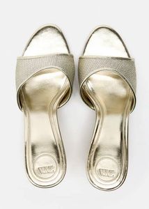 Zara light gold mules