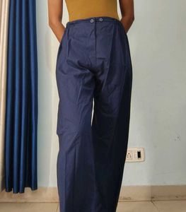 Navy Blue Casual Trousers