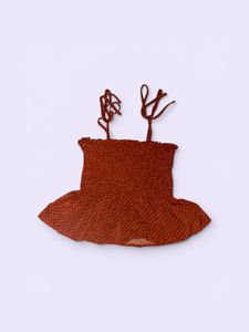 Smocked Ruffle Top with Tie Straps