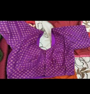 Purple Brocade Blouse