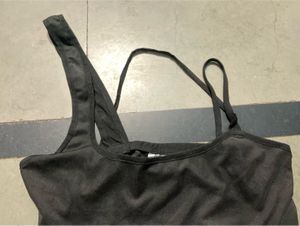 Black Asymmetrical Neck Top