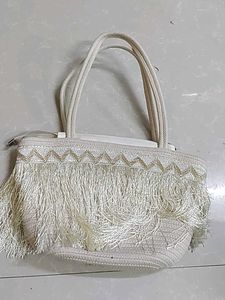 Beaded Fringe Clutch Bag