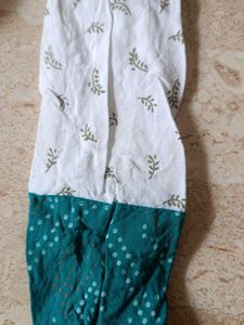 Elegant White Kurta with Embellished Neckline