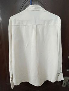 Elegant White Tie-Neck Top
