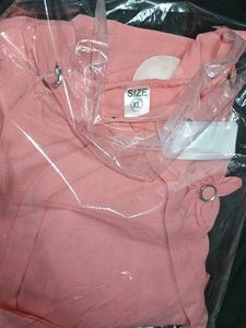 Stylish Pink Smocked Sleeve Top XL