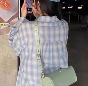 Blue Plaid Oversized Shirt