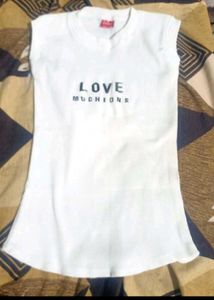 White LOVE Print Sleeveless Tank Top