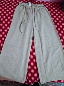 Wide Leg Linen Blend Pants
