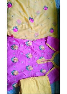 Pink Embroidered Kurta