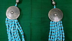 Blue And Silver Multilayer Bohomian Necklace